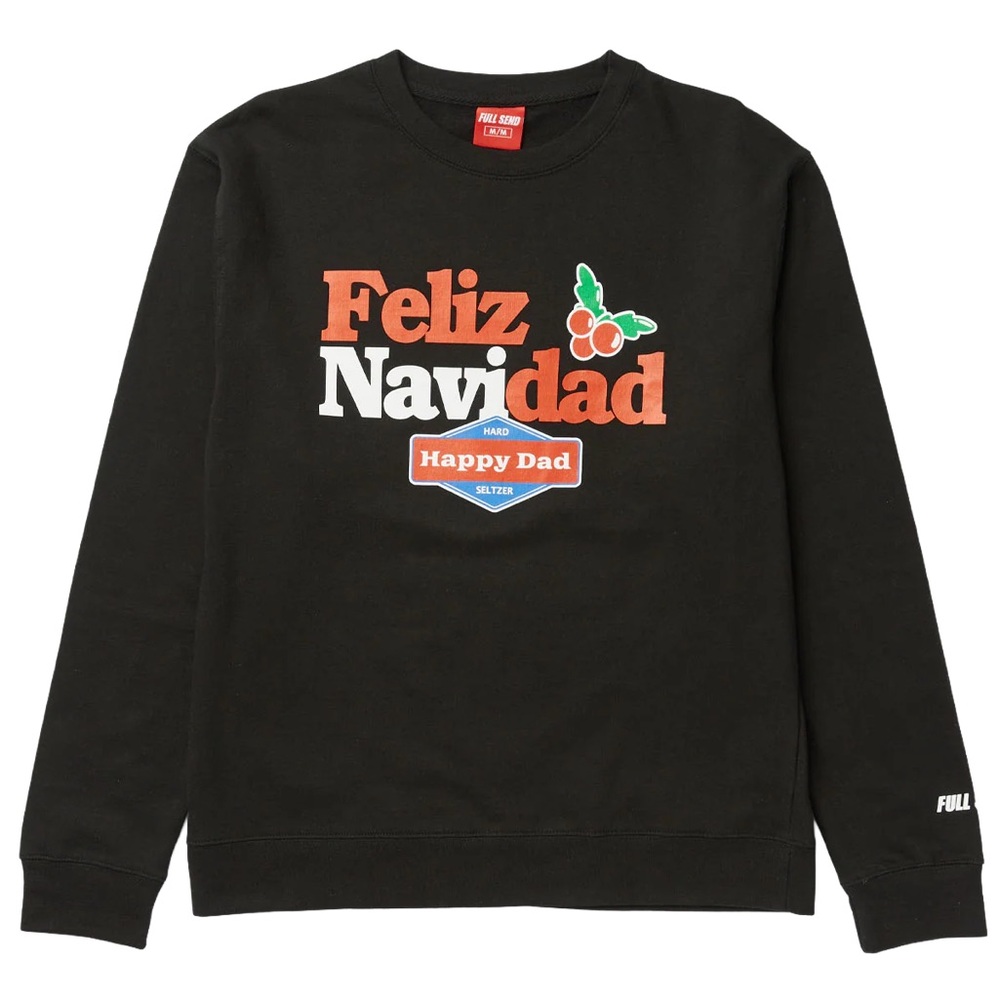 Full Send Black Feliz Navidad Crewneck Sweater